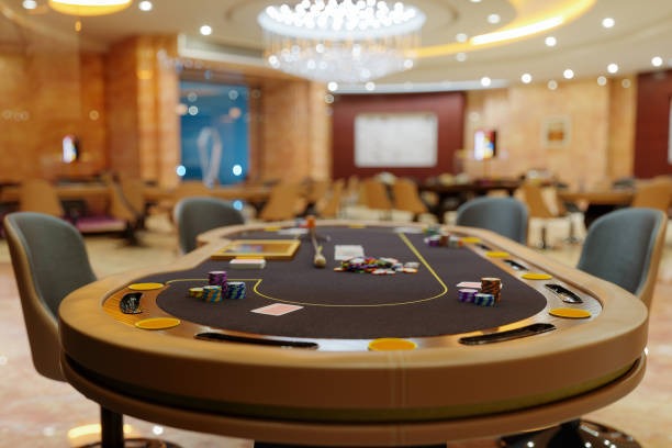 Live Caribbean Stud Poker table at garudajitu slot with dealer and player cards visible